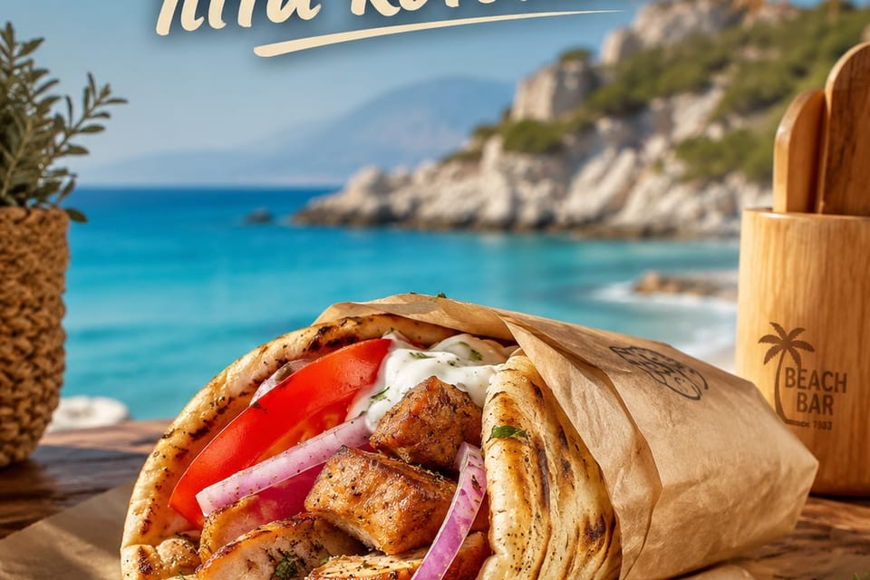Σουβλάκι πίτα κοτόπουλο