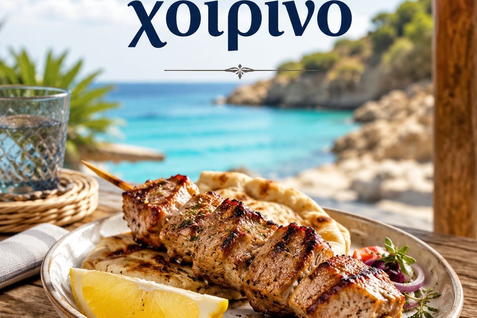 Σουβλάκι πίτα χοιρινό
